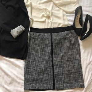 Talbots Black and White Tweed Pencil Skirt